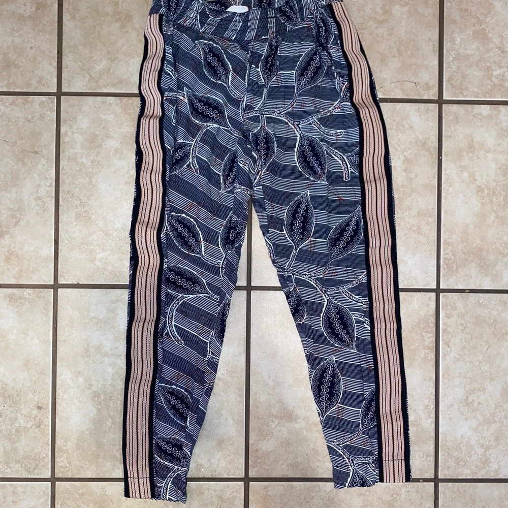 Anthropologie Hei Hei Womens Pants Size Xxs Lourinha Leaf Banded Side Jogger
